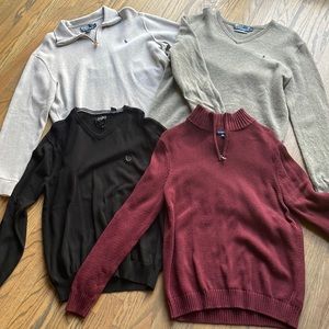 Lot of four Mens sweaters Polo